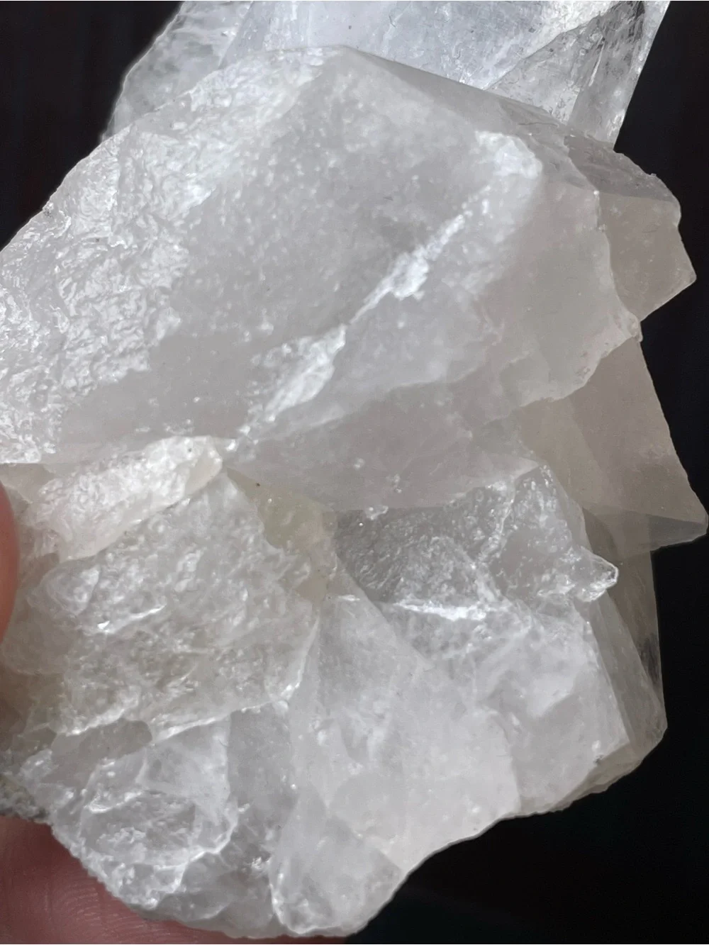 Clear Quartz Crystal Cluster — White Decorative Accent